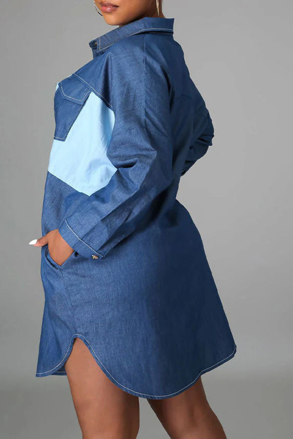 Patchwork Urban Mini Dress - Deanwangkt