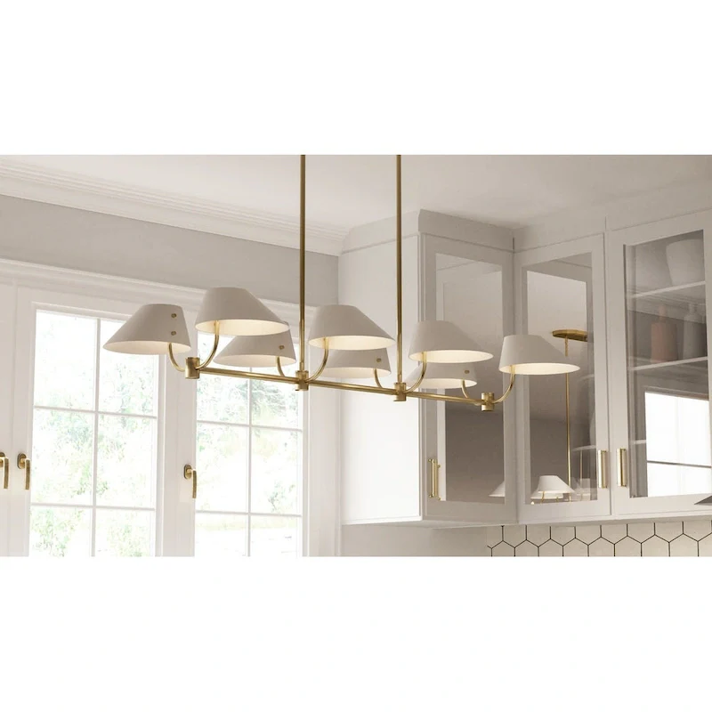 Penley 6-Light Brushed Gold Linear Chandelier