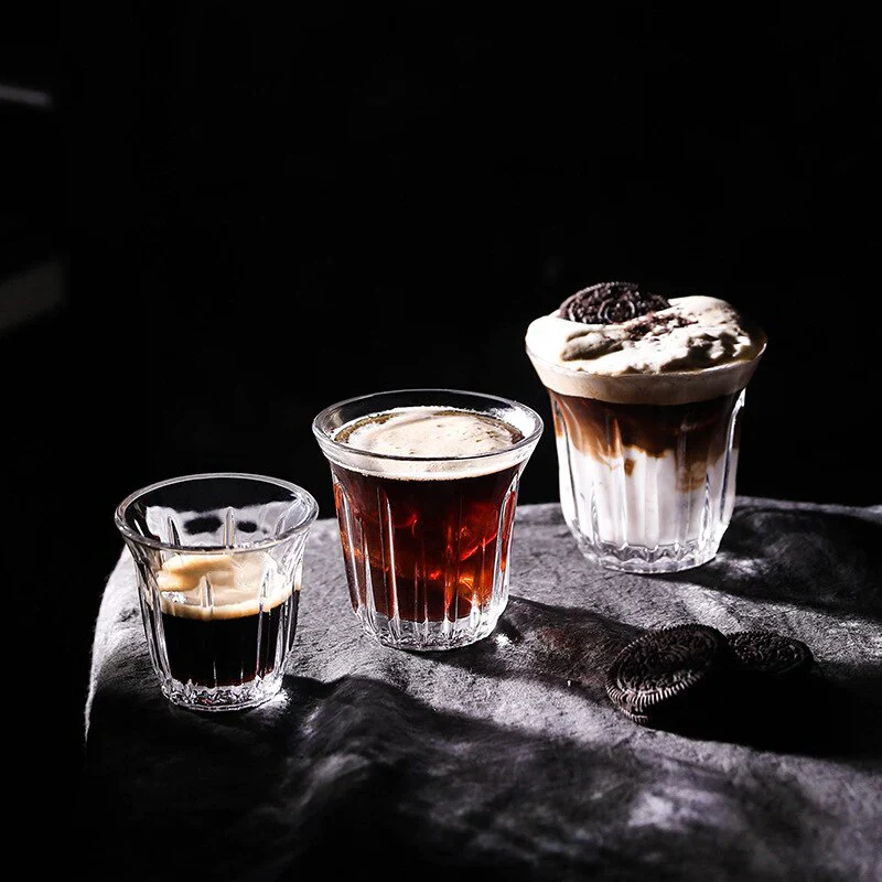 HULIANFU Nordic Espresso Coffee Glass European Cappuccino Cold Latte Latte Concentrated Cup American Ice Dirty Coffee Cup for Kitchen - Deanwangkt