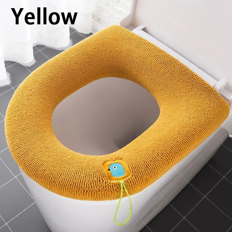 HULIANFU Universal Toilet Seat Cushion Thick Toilet Cover Washable Toilet Ring Soft Closestool Cover Mat Bathroom Decoration - Deanwangkt