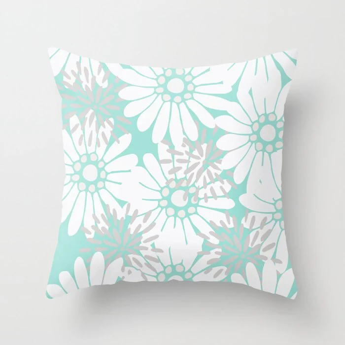 HULIANFU Super Hot Hipster Light Blue Green Mint Cushion Cases Modern Geometry Print Boho Decorative Pillowcase Sofa Couch Throw Pillows - Deanwangkt