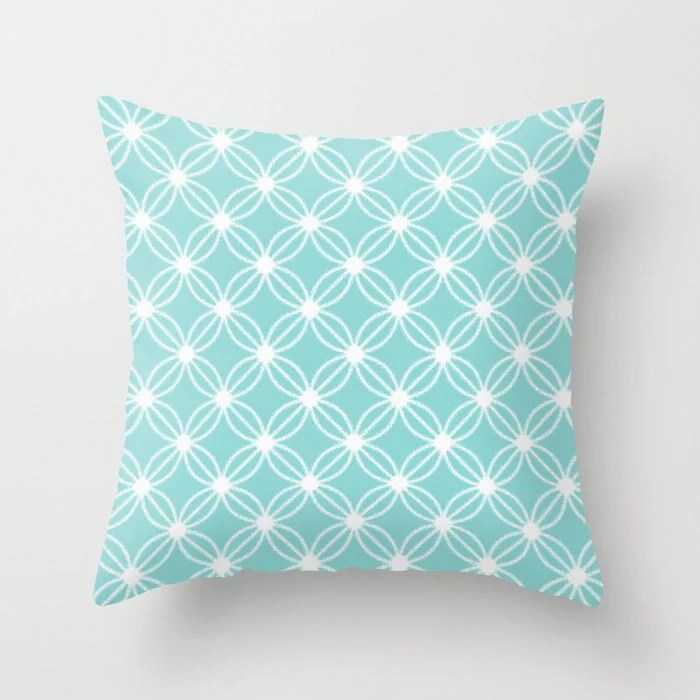 HULIANFU Super Hot Hipster Light Blue Green Mint Cushion Cases Modern Geometry Print Boho Decorative Pillowcase Sofa Couch Throw Pillows - Deanwangkt