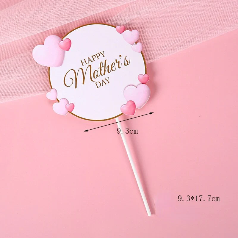 HULIANFU New Back Silk Gauze Skirt Happy Mothers Day Cake Topper Girl Birthday Cake Decoration Party Supplies Cake Decorating Tools - Deanwangkt