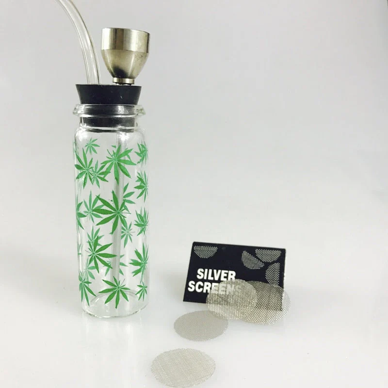 HULIANFU SWSMOK Glass Popular Bottle Water Pipe Portable Mini Hookah Shisha Tobacco Smoking Pipes For Metal Tube Filter - Deanwangkt