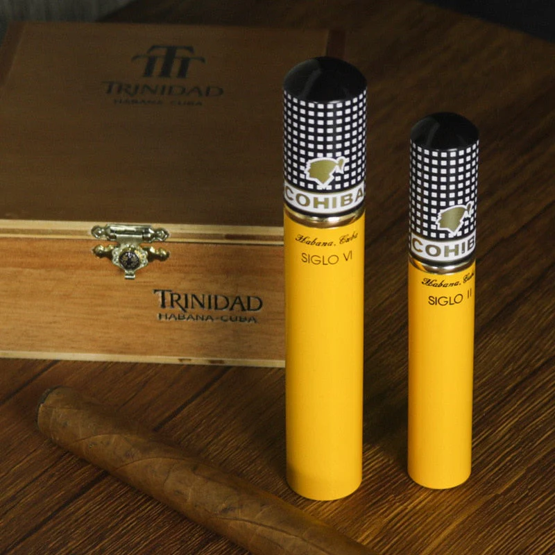 HULIANFU Portable Travel Moisturizing Cigars  Tube Humidor Aluminum Waterproof Cigar Tube Humidor Holder Cedar Wood Lined - Deanwangkt