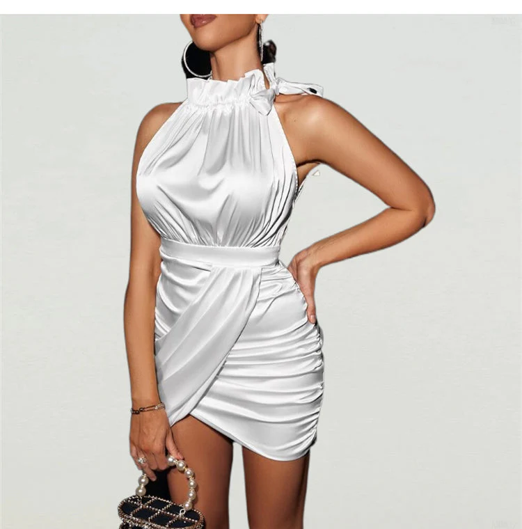 hulianfu Women Fashion Dress sleeveless sexy mini dresses Style Harajuku Dresses Stylish Soft Sexy Dress Vestidos Women Clothing - Deanwangkt