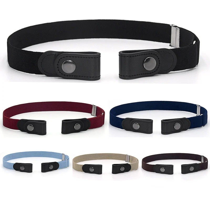 No Buckle Stretch Belt Buckless Belt Invisible Elastic Waist Belt Unisex for Jeans Pants, For Women Men - Deanwangkt