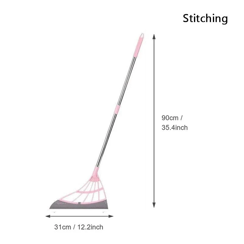 HULIANFU Magic Broom Rubber Hand Push Sweeper Floor Wiper Squeegee for Floor Cleaning Floor Squeegee Sweeping Brush Pet Hair Broom - Deanwangkt
