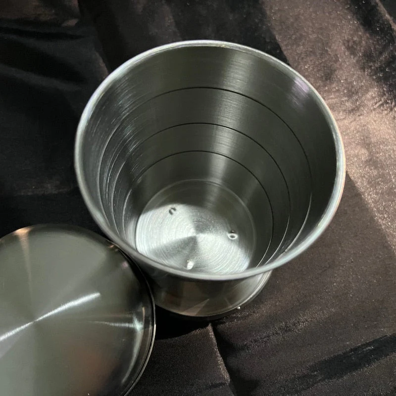 HULIANFU Portable Stainless Steel  Coffee Mug Foldable Cup 75ml/150ml/250ml Outdoor Travel Collapsible Telescopic  Hiking Camping Water - Deanwangkt