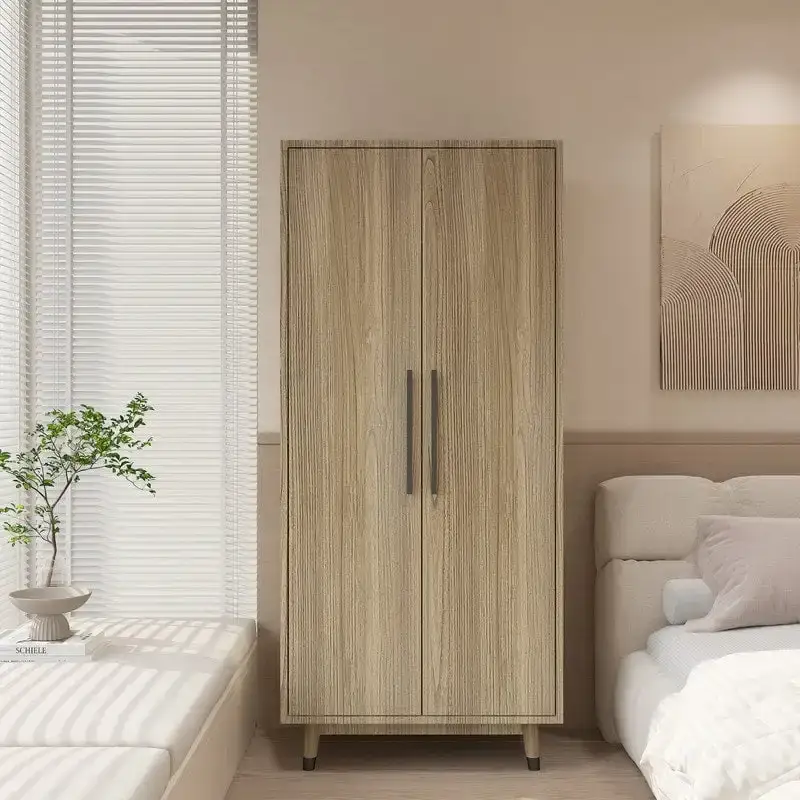 2-Door Wooden Wardrobe