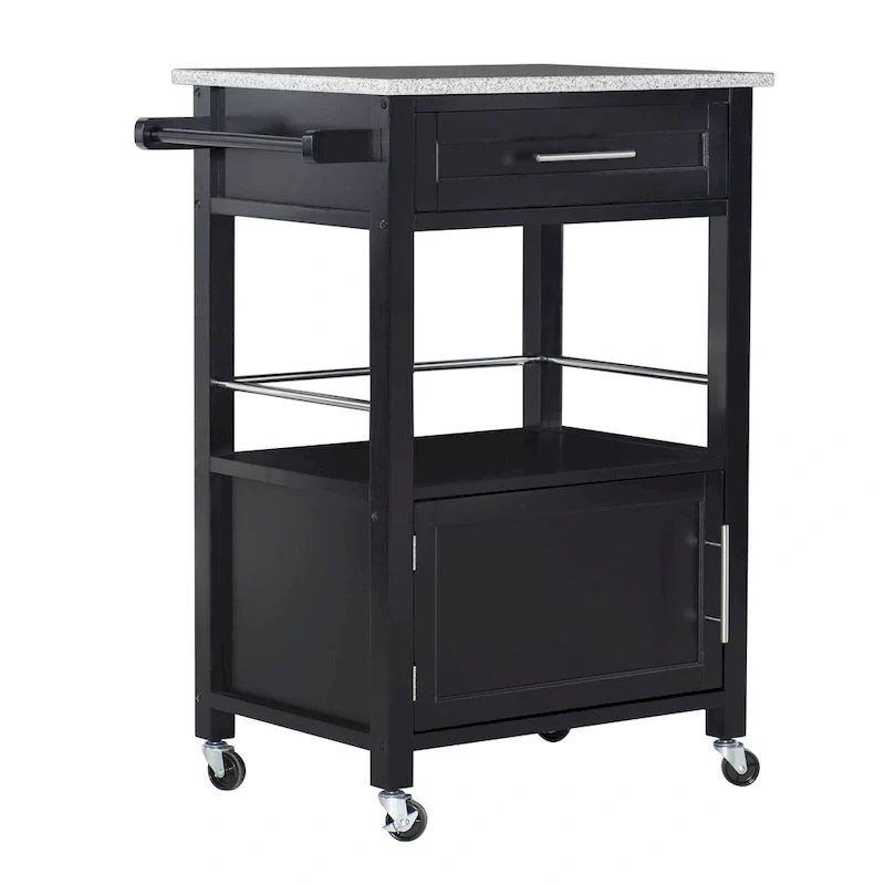 Elaine Mobile Kitchen Cart with Granite Top