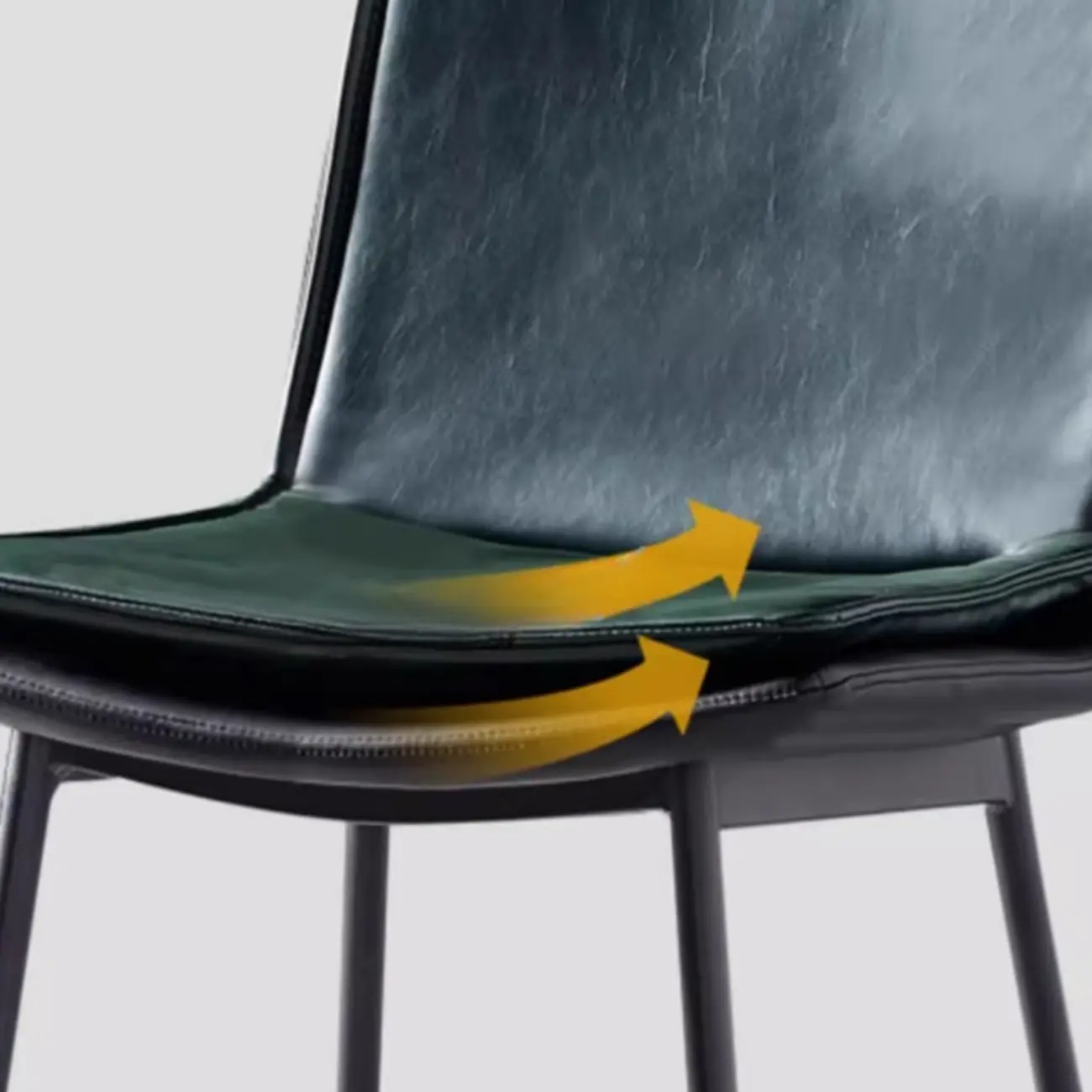 Modern Leather Counter Height Bar Stool with Back