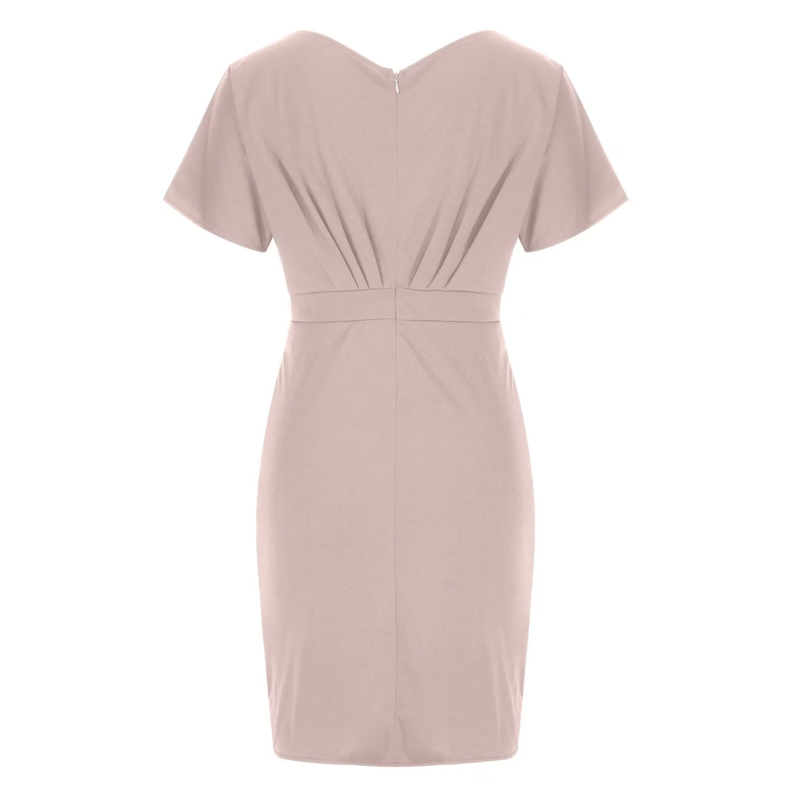 hulianfu Fashion Solid Split Joint V Neck Waist Skirt Dresses(5 colors) - Deanwangkt