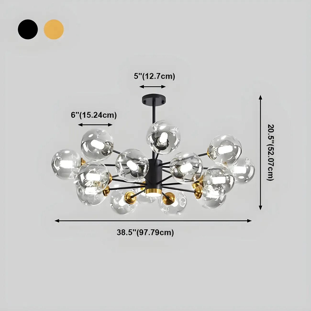 Modern LED Glass Crystal Sputnik Chandelier