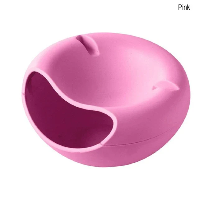 HULIANFU Multifunctional Plastic Double Layer Dry Fruit Containers Snacks Seeds Holder Desktops Plate Dish Organizer Storage Box Garbage - Deanwangkt