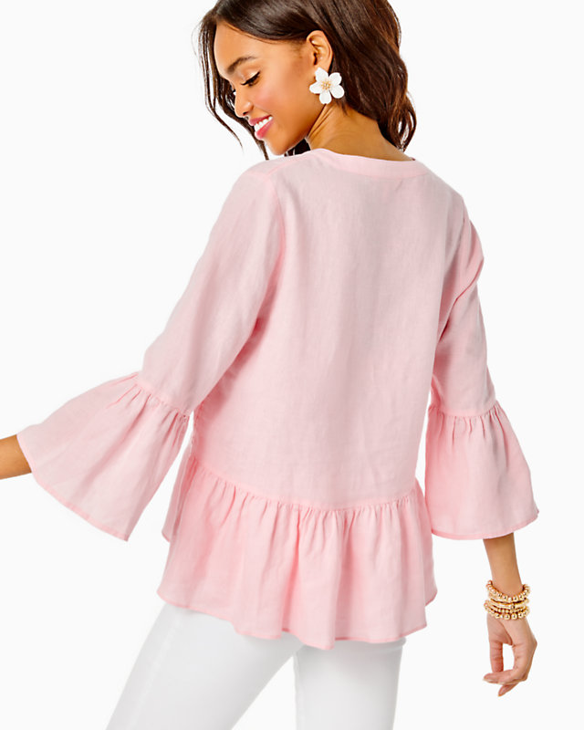 Bekah 3/4 Sleeve Linen Top