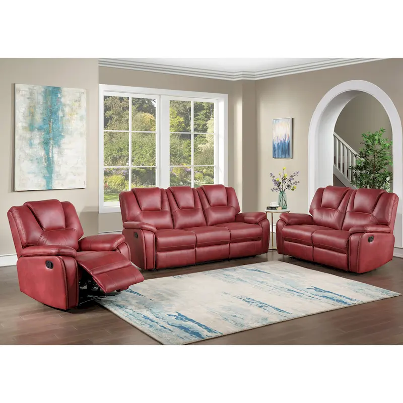 Kameryn Faux Leather Manual Reclining Loveseat