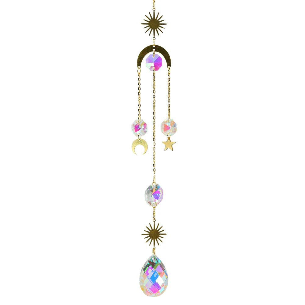HULIANFU Prism Suncatcher,Hanging Window Crystals,Rainbow Light Catcher,Crystal Sun 50mm Catcher,Summer Gift,Octagon Beads - Deanwangkt