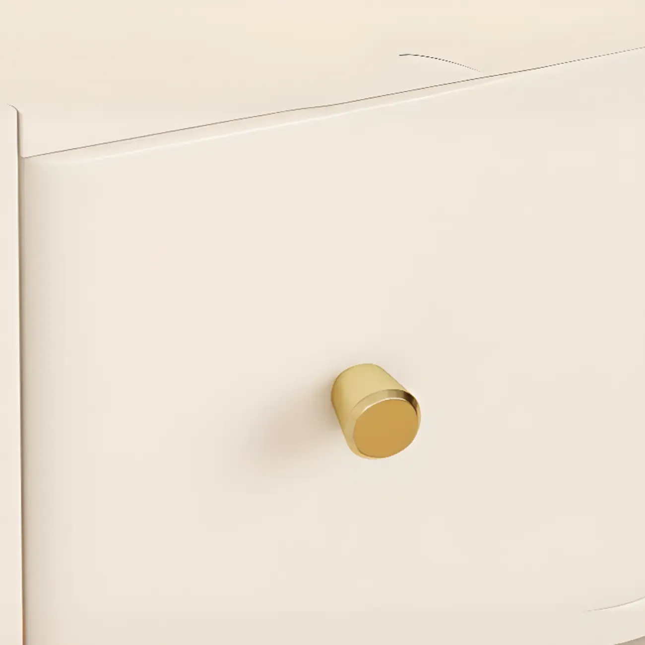 Trendy Narrow Stone Countertop 2 Tiers Drawer Nightstand