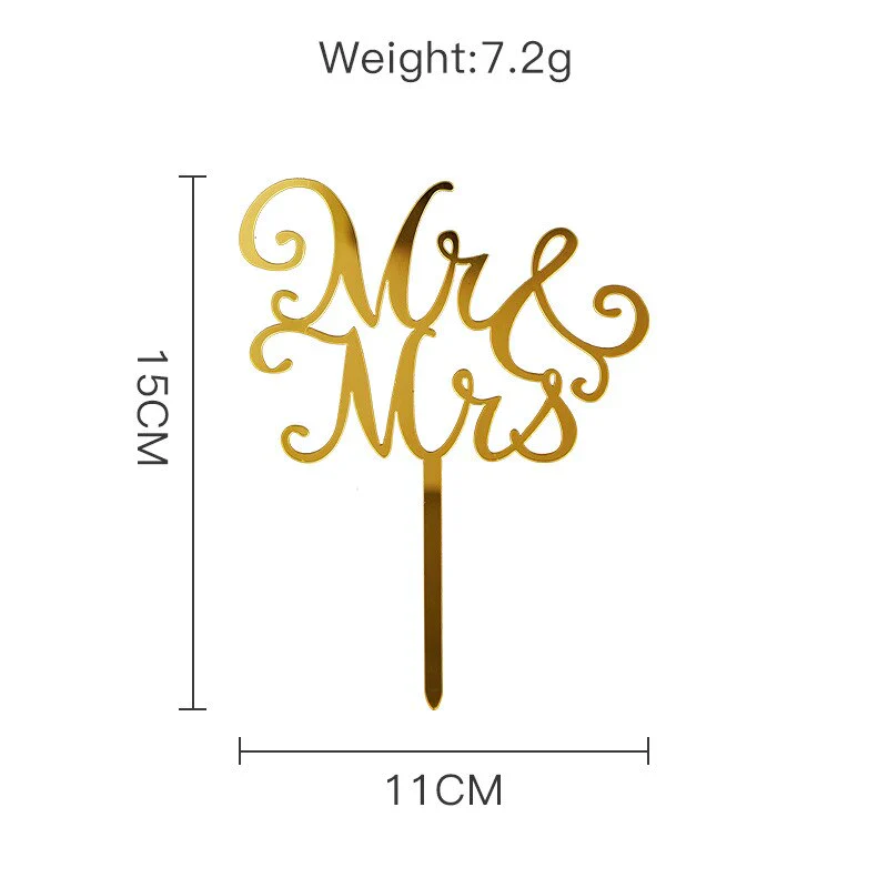 HULIANFU MR&MRS Acrylic Wedding & Engagement Cake Topper Lover Valentine  Day Baking Decoration You&me Anniversary Cake Party Favors - Deanwangkt