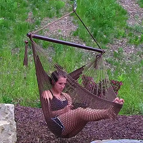 Sunnydaze Hanging Caribbean XL Hammock Chair