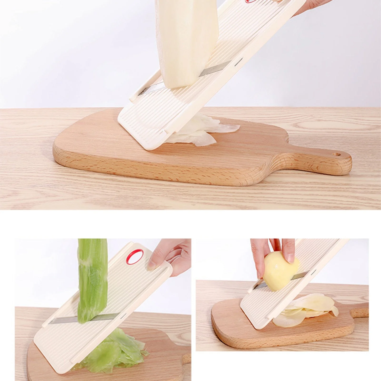 HULIANFU Manual Vegetable Slicer Stainless Steel Portable Kitchen Shredder Potato Cabbage Cutter Grate Multi-Purpose Home Kitchen Tool - Deanwangkt