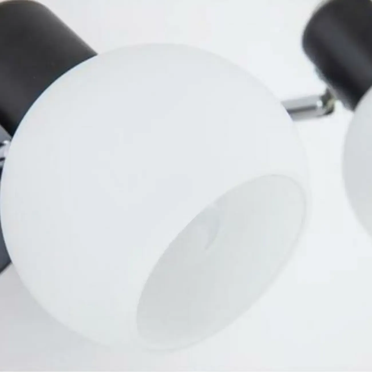 Modern Metal Black Glass Dome Bathroom Vanity Light