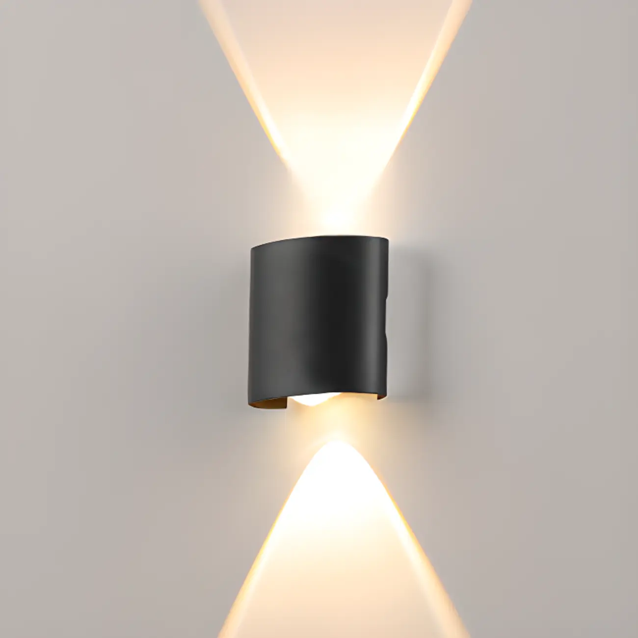 Outdoor Modern Geometric LED Wall Sconce with Dual Light