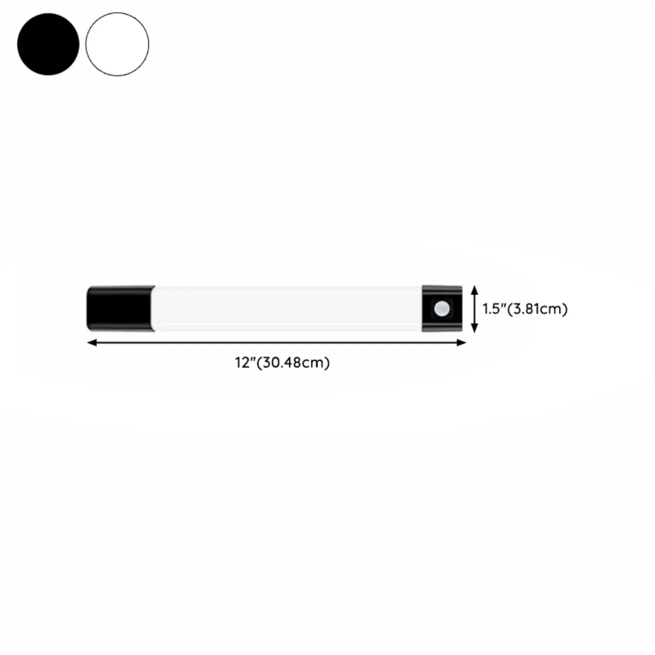 1-Light Modern Black Geometric LED Vanity Light