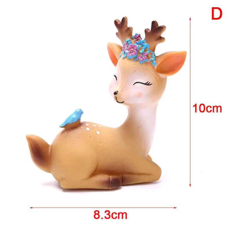 HULIANFU Sika Deer Baking Cake Topper Decoration Miniatures Fairy Garden Ornament Craft - Deanwangkt