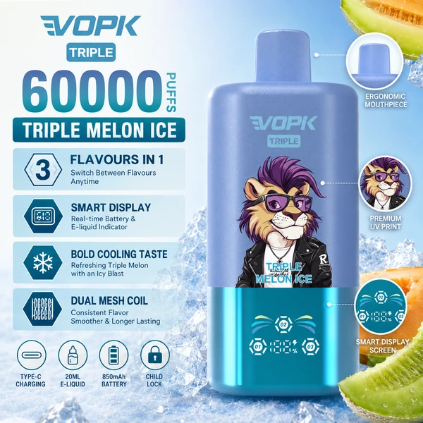 VOPK Triple 60K 3-w-1 z inteligentnym wyświetlaczem i ładowaniem Type-C