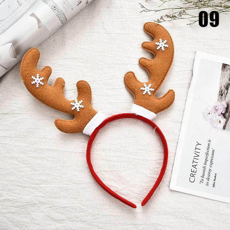 HULIANFU 2026  Christmas Headbands Santa Tree Elk Antlers Headband Kids Adult Headwear Reindeer Ornaments Christmas Decor Party Cosplay Gifts - Deanwangkt