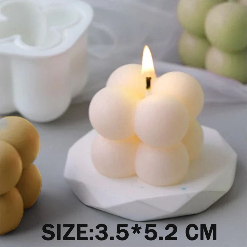 HULIANFU Scented Candle Mold DIY Wool shape Candle Silicone Casting Mold Handmade Candle Soap Making Wax Mold Handcraft Home Decoration - Deanwangkt