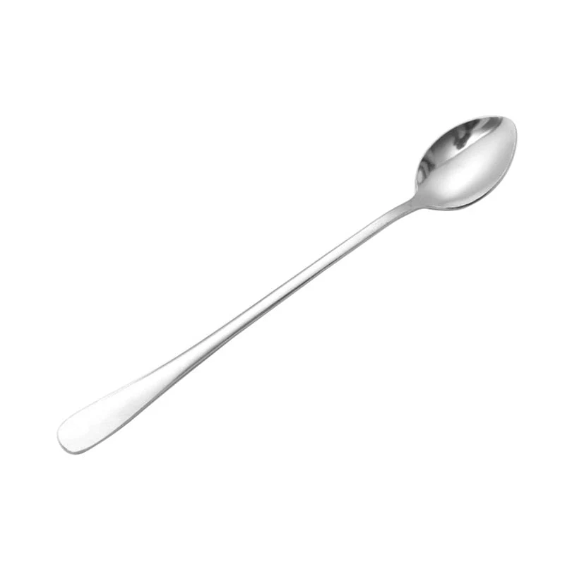 HULIANFU Spoon Stainless Steel Kitchen Cooking Spoon Soup Spoons For Eating Mixing Stirring Cooking Long Handle Spoon Tableware - Deanwangkt