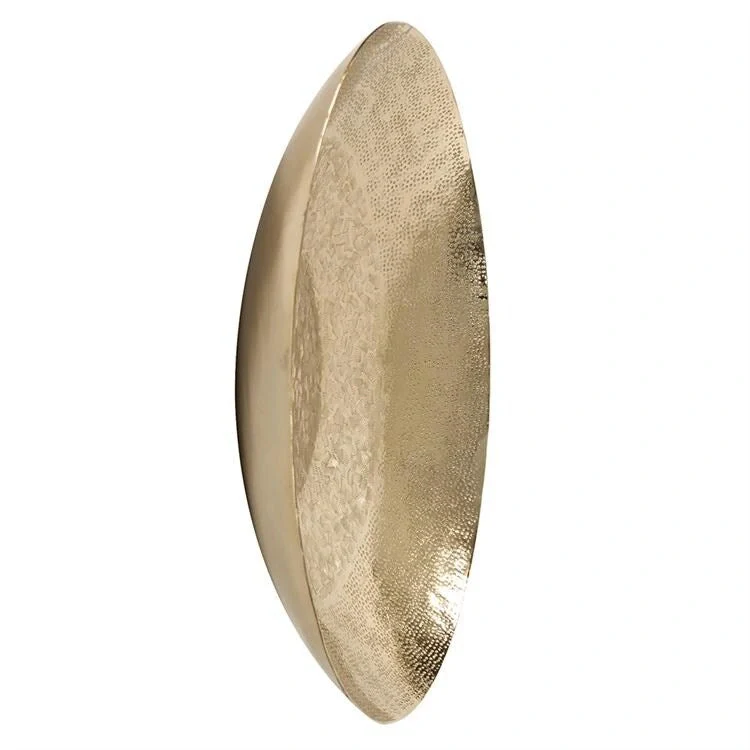 Gold Aluminum Tray & Wall Art with Chisel Texture - Small