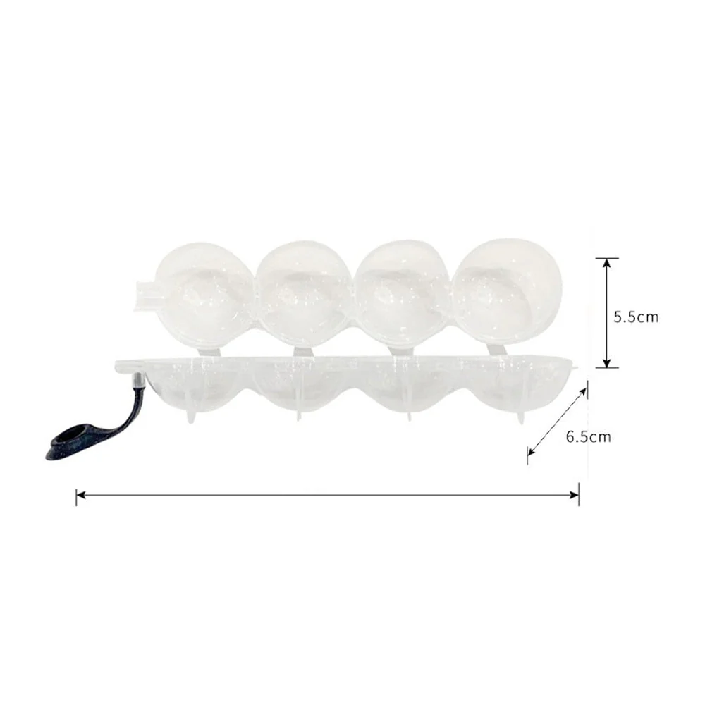 HULIANFU Round 4 Cavity Ice Mould Ice Ball Maker DIY Ice Cream Mold Plastic Whiskey Ice Cube Tray Bar Accessories Tool форма для льда - Deanwangkt