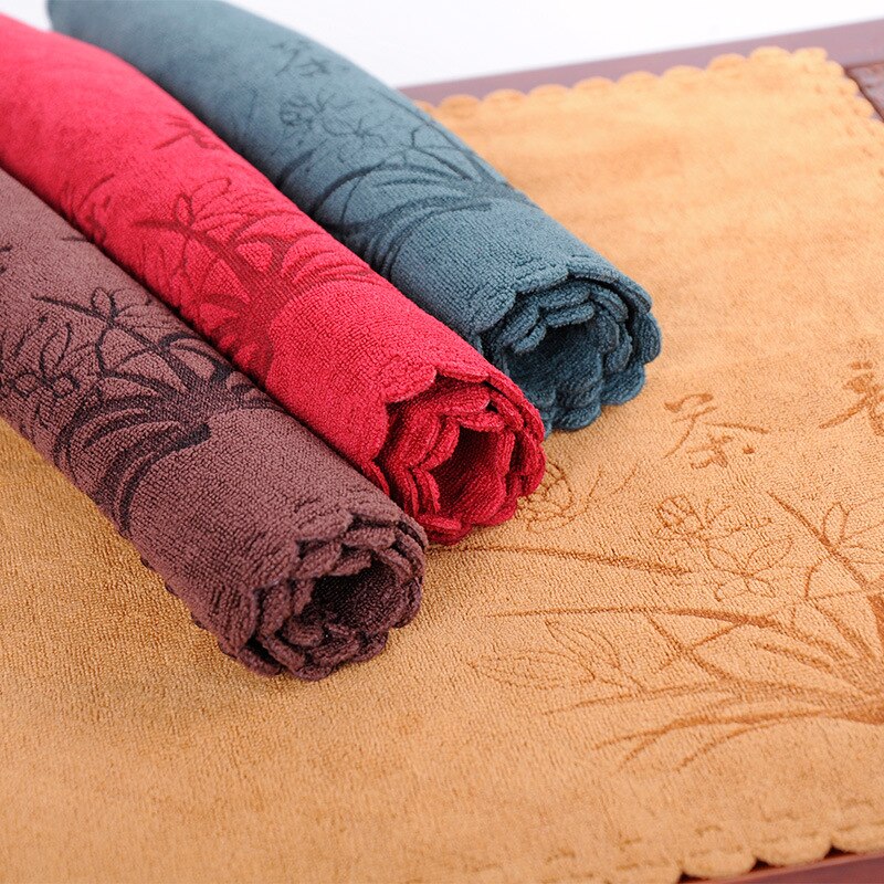 HULIANFU Superfine fiber tea towels absorbent strong kung fu tea towels high-grade tea cloth tea tools~ - Deanwangkt