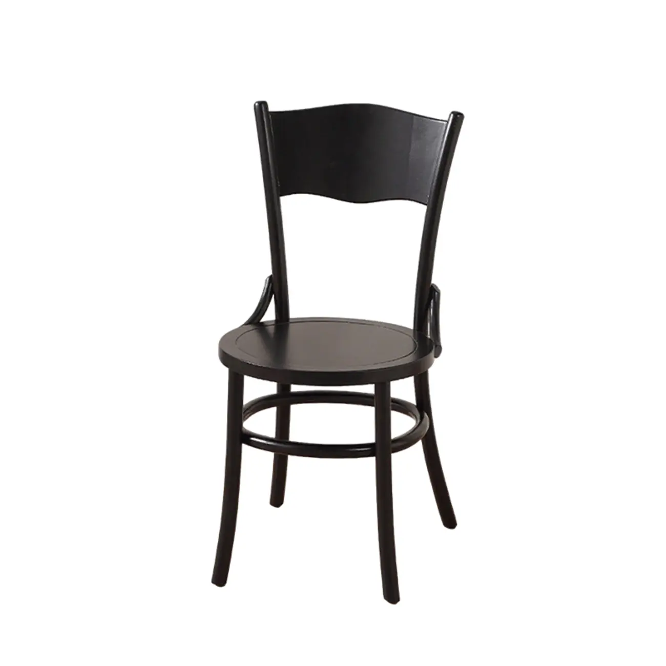 Mid-Century Modern Round Wood Dining Chair