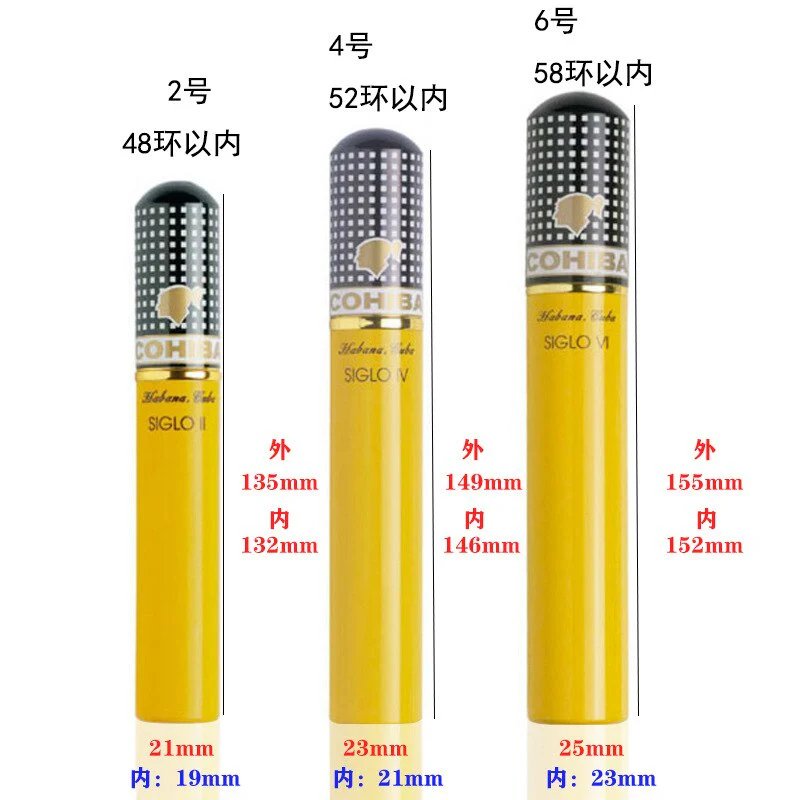 HULIANFU Portable Travel Moisturizing Cigars  Tube Humidor Aluminum Waterproof Cigar Tube Humidor Holder Cedar Wood Lined - Deanwangkt