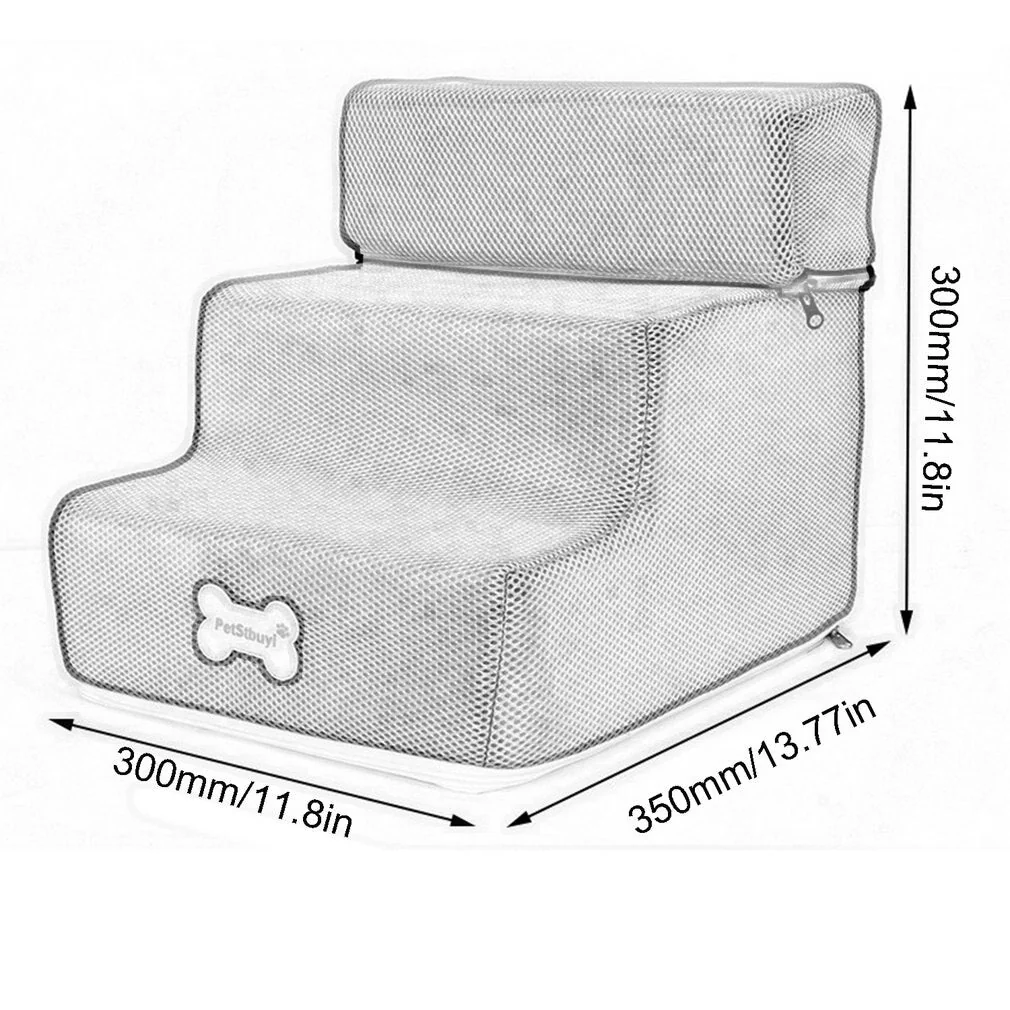 HULIANFU Pet Ramp Ladder Small Pet Steps Stair Dogs And Cats Pet 3 Steps Removable Non-Slip Ramp Climbing Detachable Bed Ladder - Deanwangkt