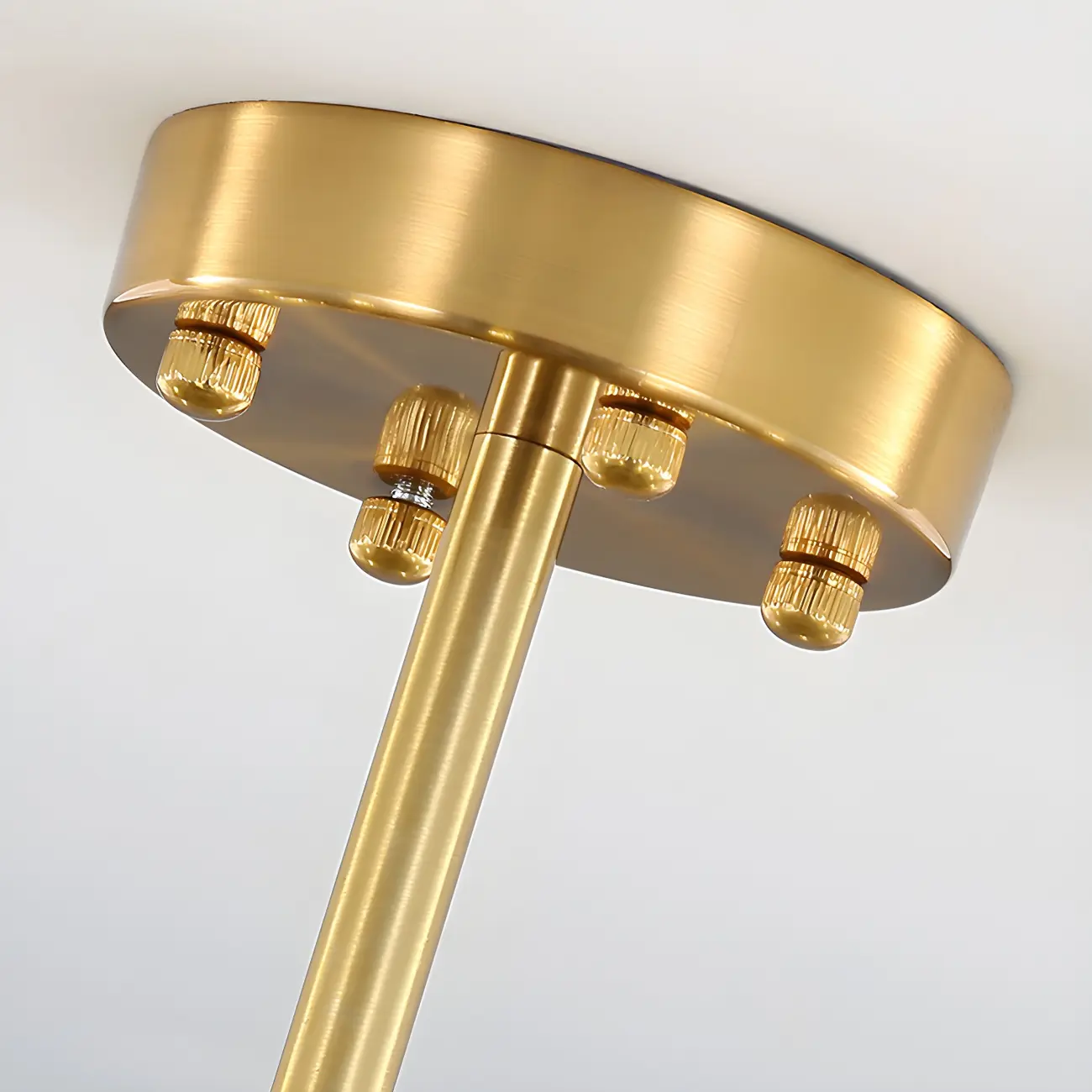 Adjustable Elegant Gold Unique Layered Scallop Glass Chandelier