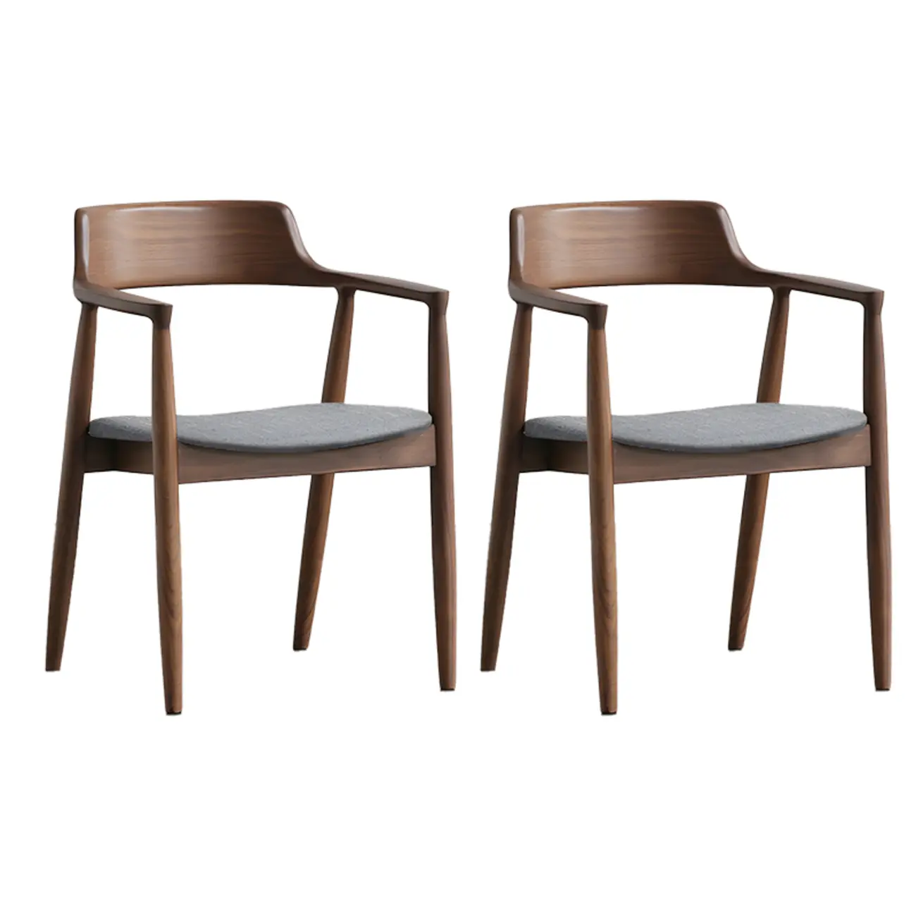 Mid Century Solid Wood Dining Chair Set of 2