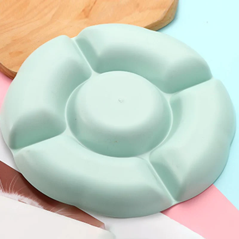 HULIANFU Multi-function Plastic Fruit Plate Dessert Tray Plate Snack Dish 6 Compartments High Quality - Deanwangkt