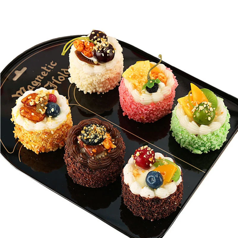 HULIANFU Simulation Cake Artificial Bread Cake Home Decoration Display Wedding Sweet Decortion 6pcs - Deanwangkt
