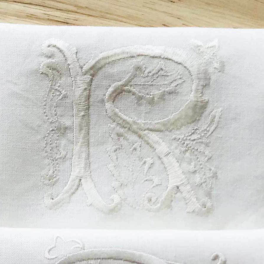 HULIANFU Letters Embroidery  Table Napkin  White Wedding Party Holiday  Decorative  Towel  Rectangular  Hand Towels - Deanwangkt