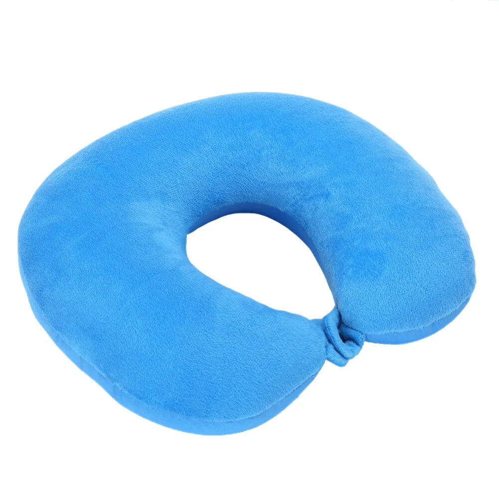 HULIANFU U-shaped Travel Pillow Plush Pillowcase for Outdoor Travel Aircraft Soft Pillow Cushion To Protect Neck and Cervical Spine - Deanwangkt