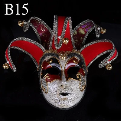 HULIANFU Newly High-end Venetian Masquerade Mask Mask Europe and The United States Halloween Clown Mask Show Supplies - Deanwangkt