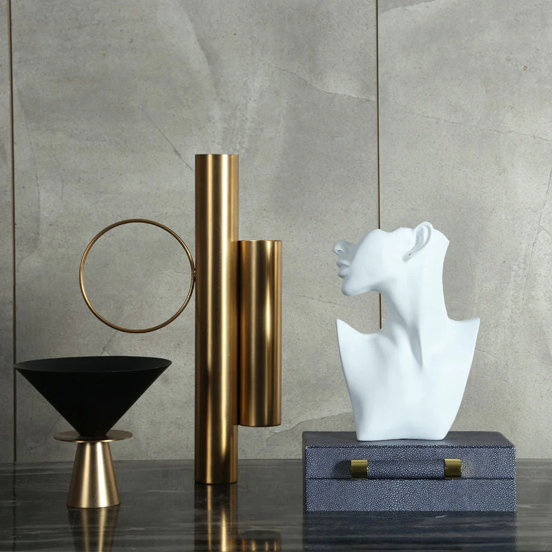 HULIANFU Vase Home Decor Room Decoration Ceramic Vases Desktop Art Sculpture Flower Arrangement Wedding Decoration Flower Pot Furnishings - Deanwangkt