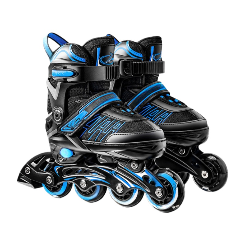 Adjustable Kids Inline Skates, Blue-Black