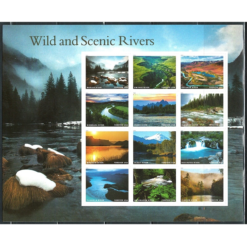 Wild And Scenic Rivers 2019, (Sheet of 12) - TWENTYSTAMPS
